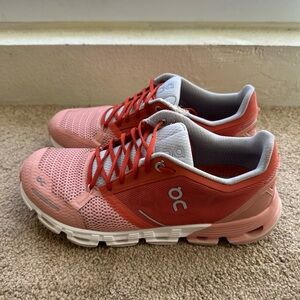 On Running Coral Pink Athletic Shoes